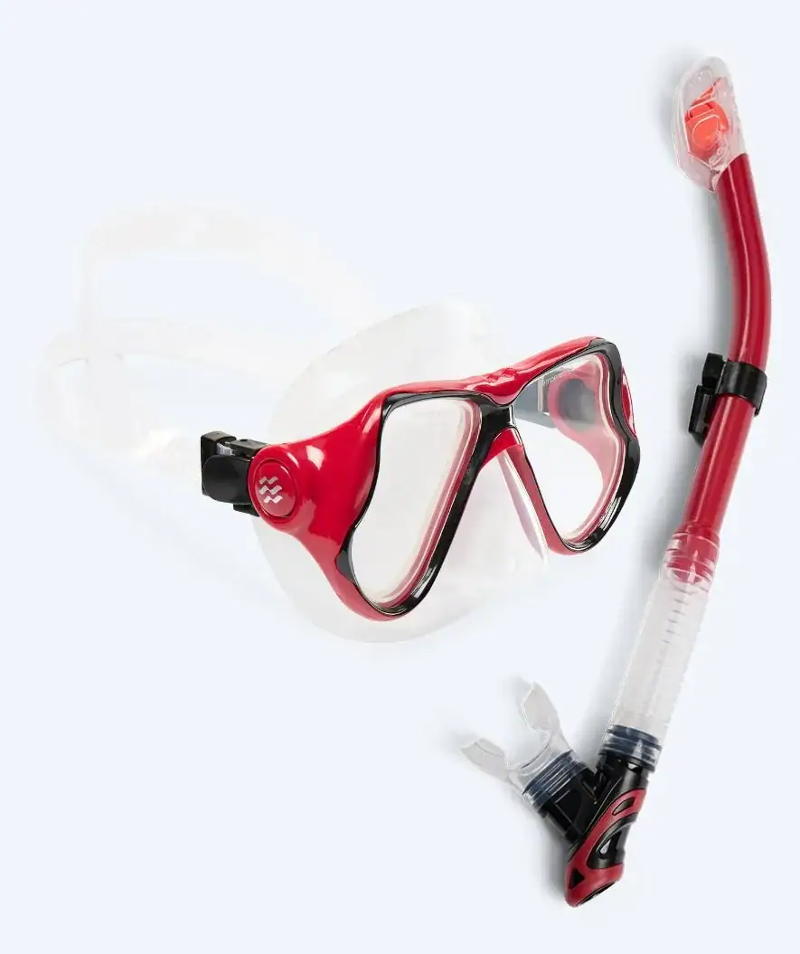 Zestaw do snorkelingu Hudson Full-dry w kolorze czerwonym